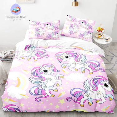 Housse de Couette Motif Licorne